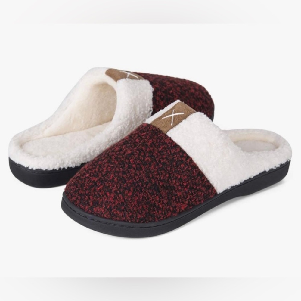 Memory Foam Slippers, Women's Comfortable Fleece 
Size : 7-8  25.5 - 26 Cm